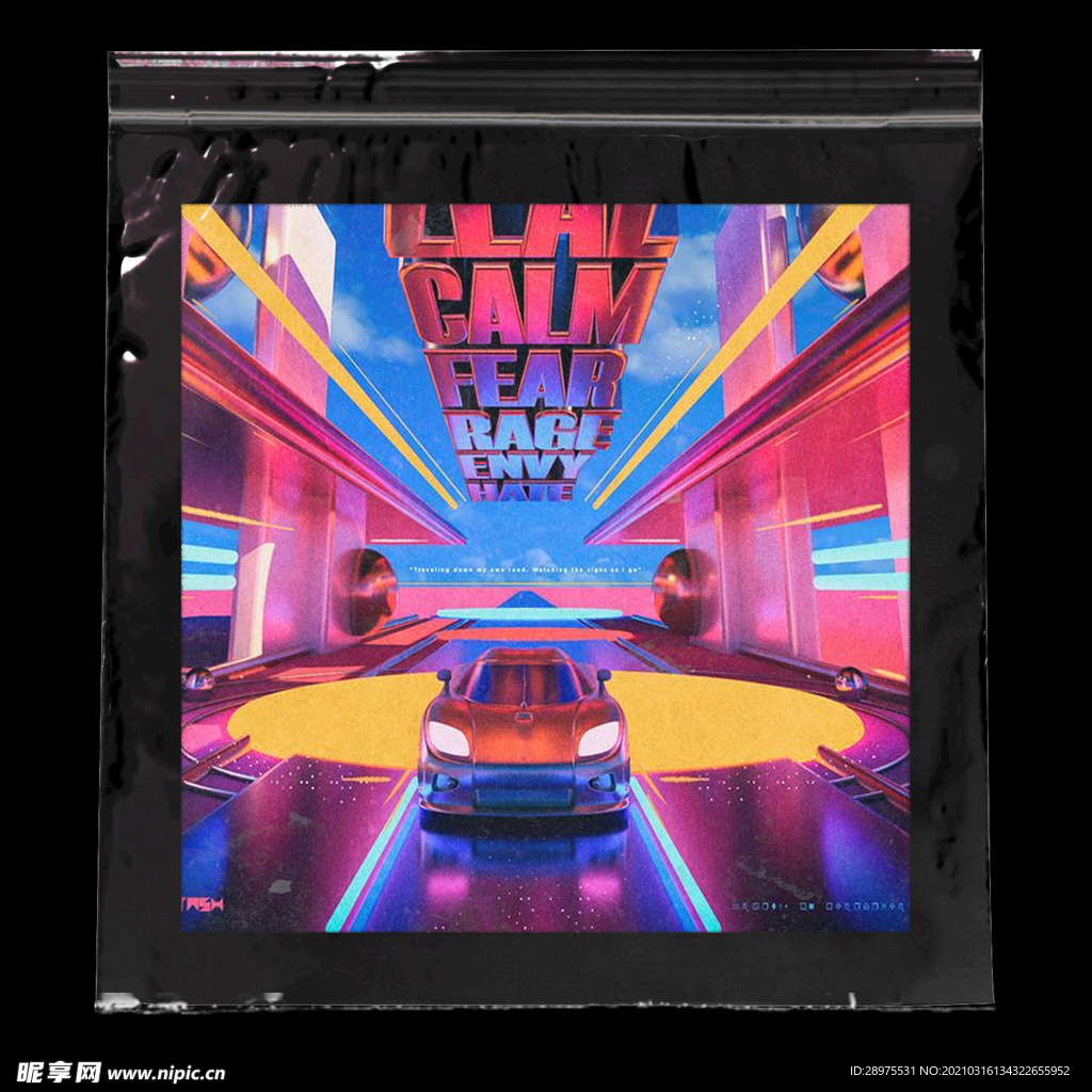 透明塑料袋招贴海报展示样机