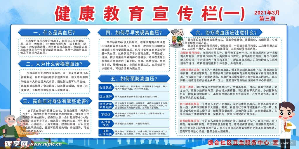 健康教育宣传展板