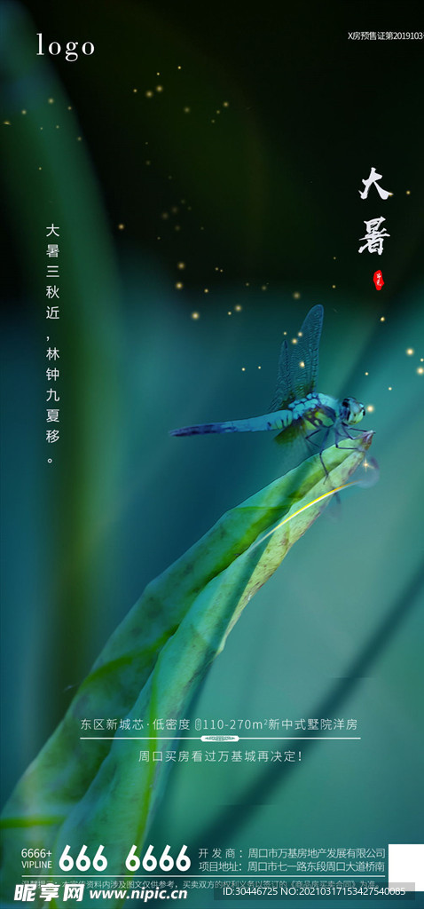 二十四节气大暑海报