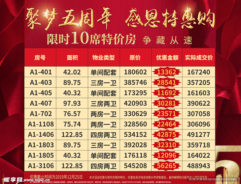 地产特价房促销销控板