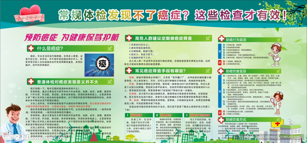 医院展板癌症宣传展板