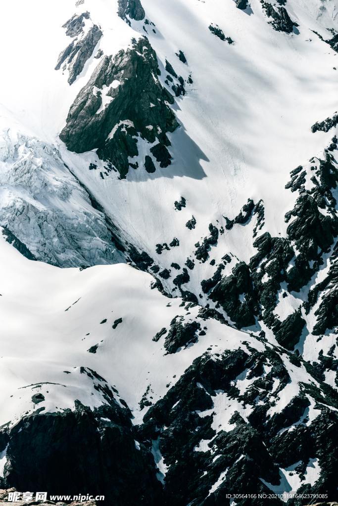 户外雪山自然生态背景素材