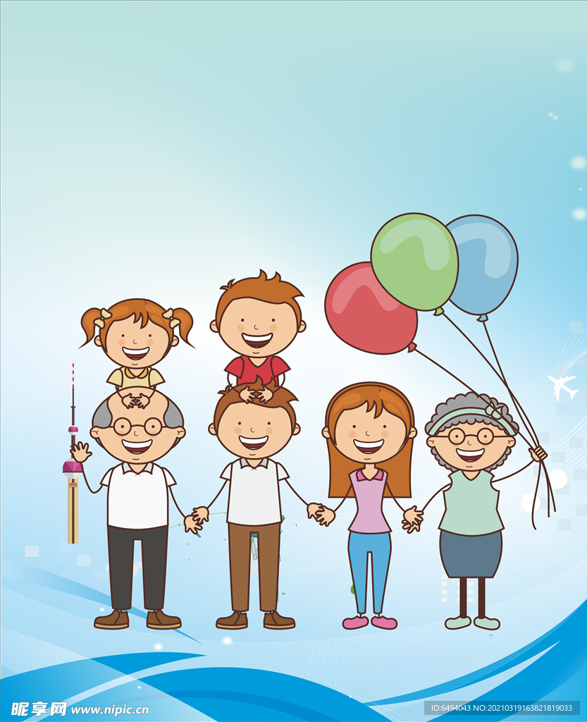 全家福卡通背景