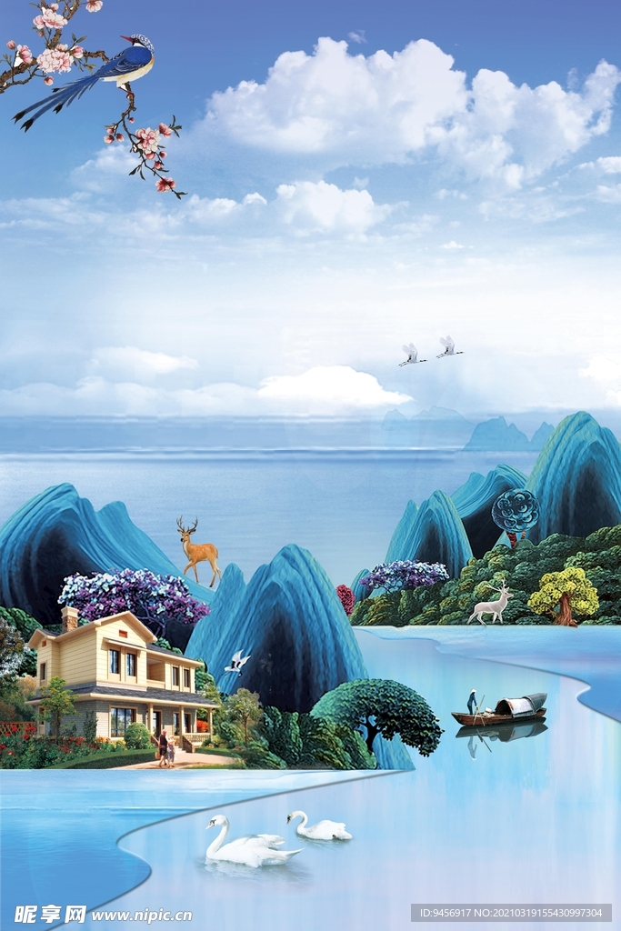 新中式意境地产广告