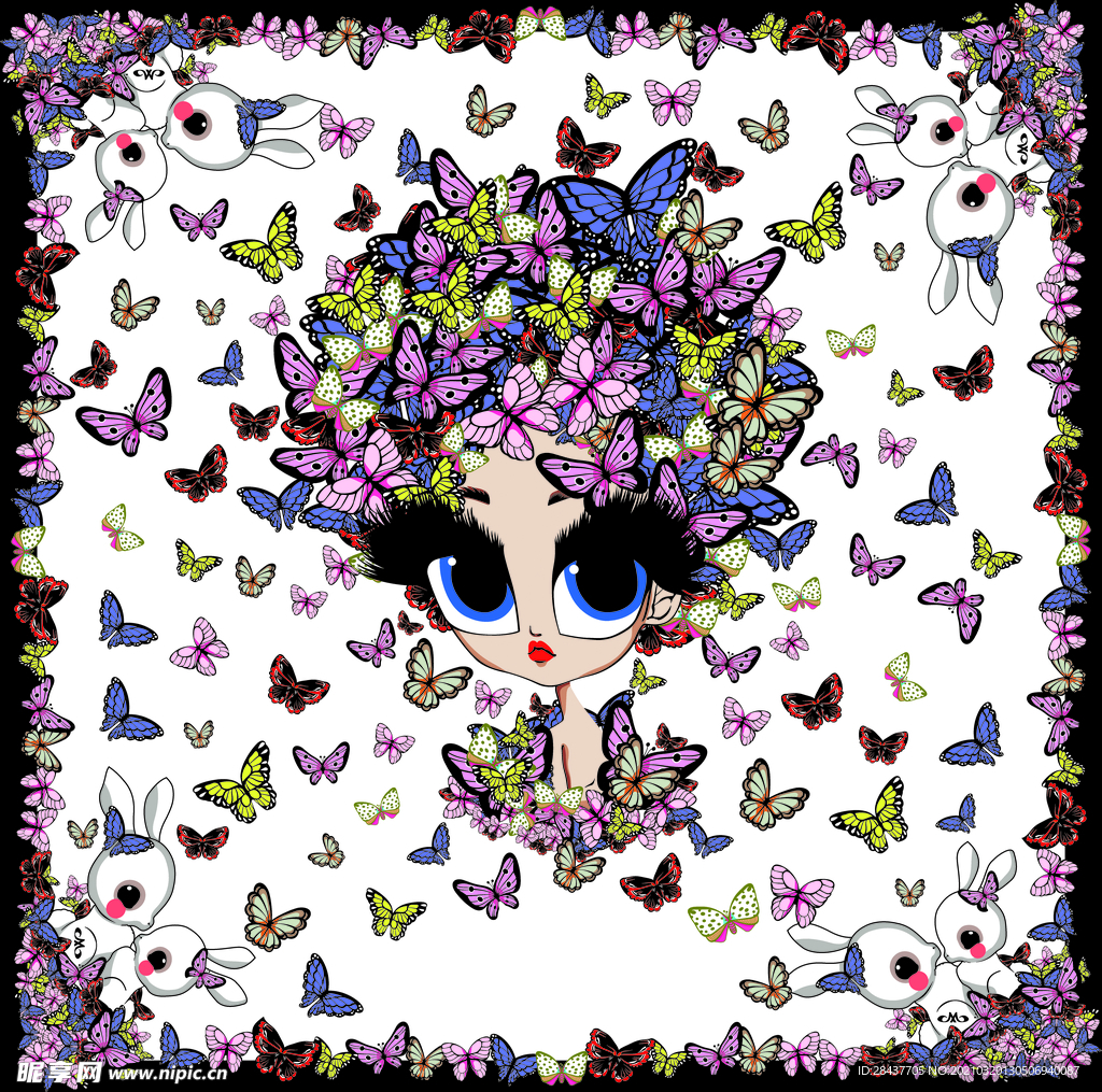 女孩蝴蝶
