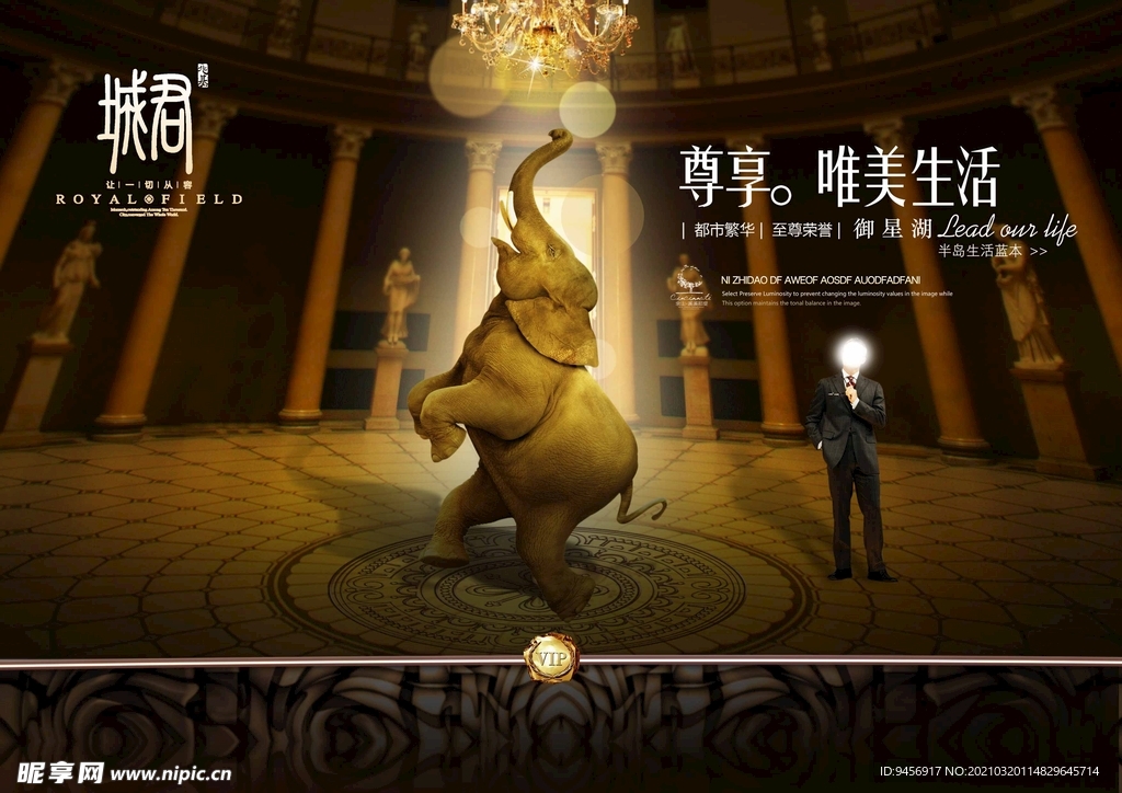 尊享唯美生活房地产设计广告