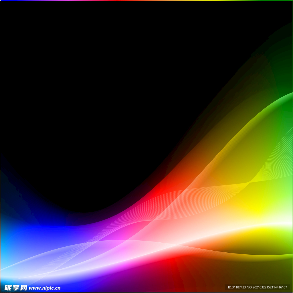 彩色渐变线条发光背景