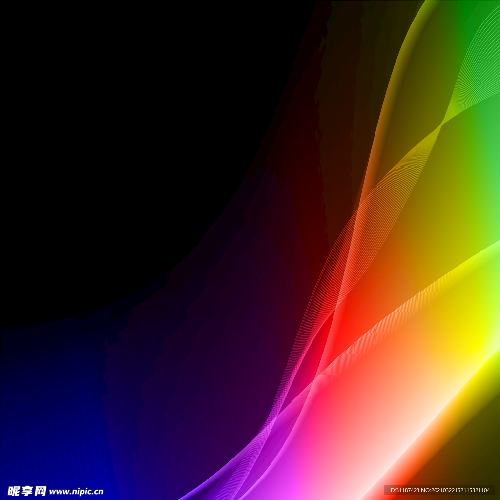 彩色渐变线条发光背景