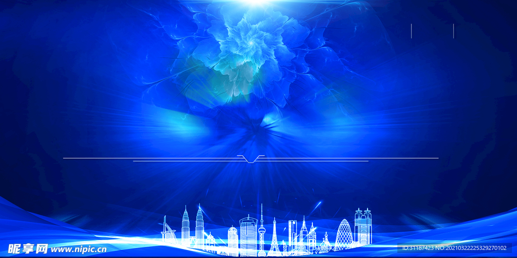 蓝色经典海报背景