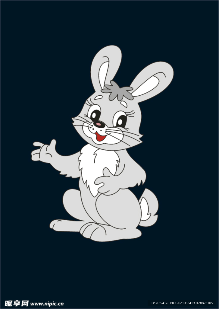小兔子 矢量图