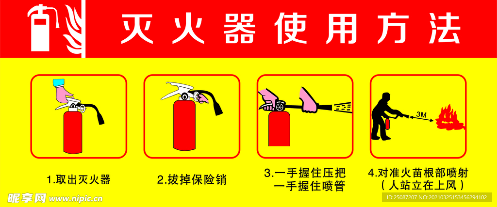 灭火器使用方法