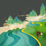 国潮清明清明节风景中国风古风国