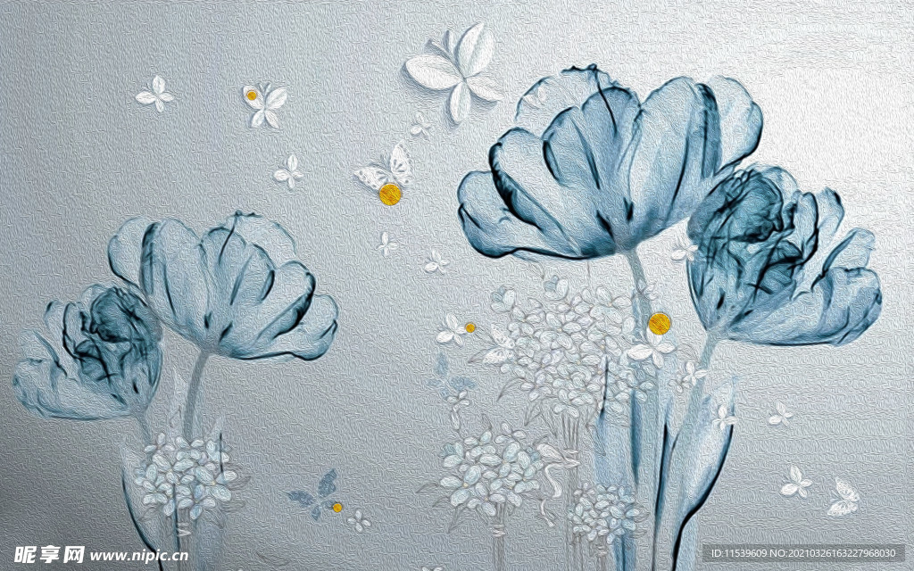 现代风客厅背景墙贴画