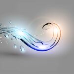 唯美花边发光背景