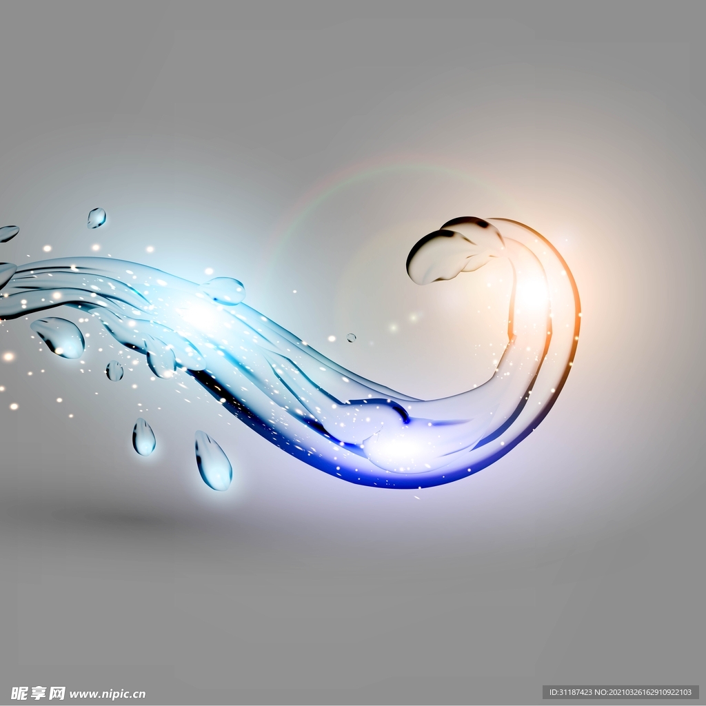 唯美花边发光背景