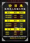 价目表