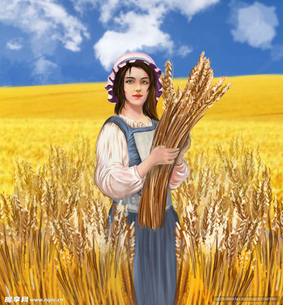 农场女手绘(不分层）