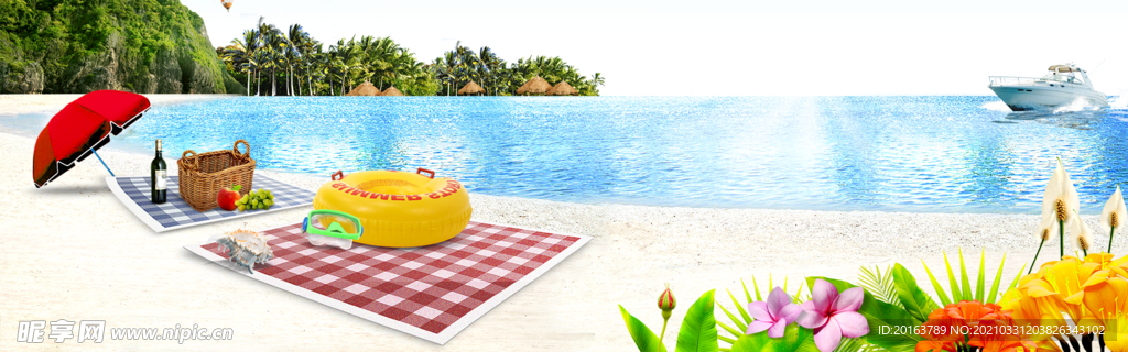 沙滩 野餐 海边