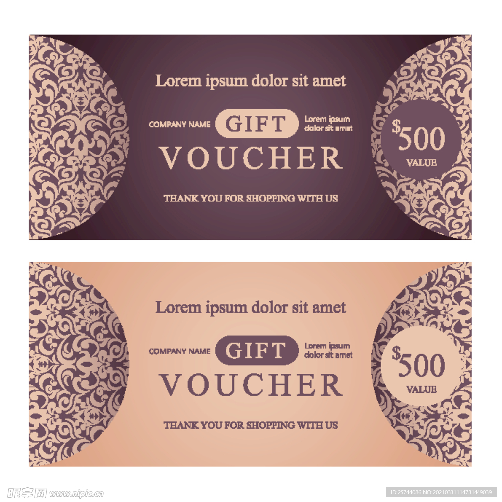 欧式优惠劵代金劵