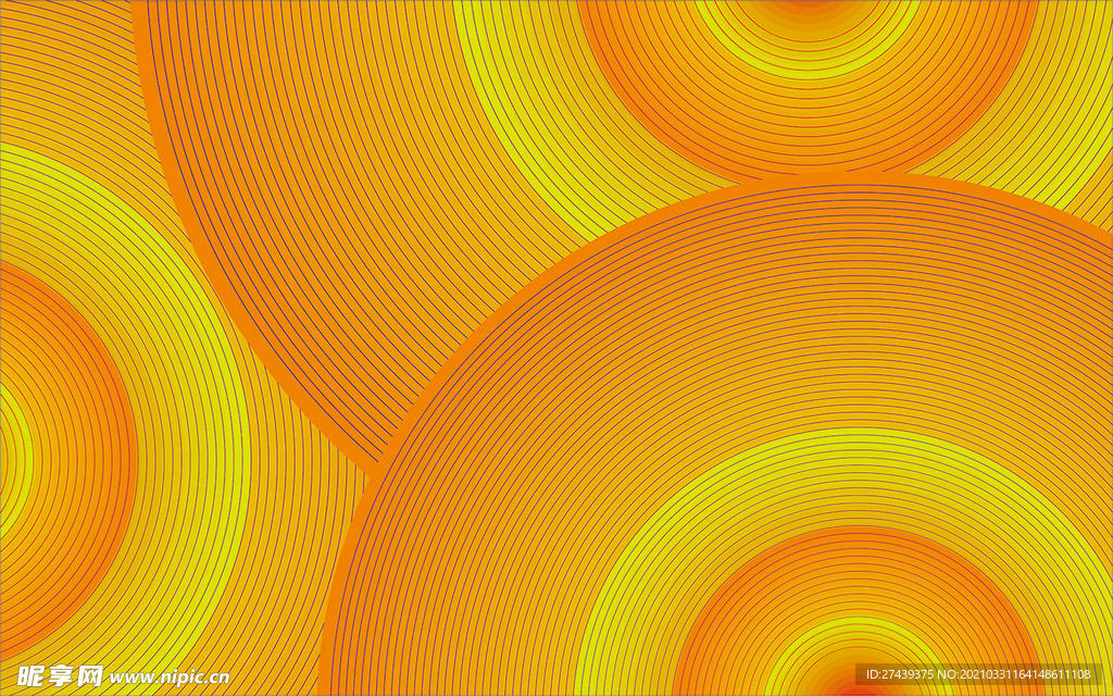 橙黄色线圈背景