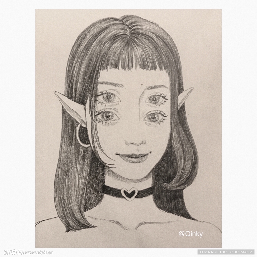 创意人物精灵插画