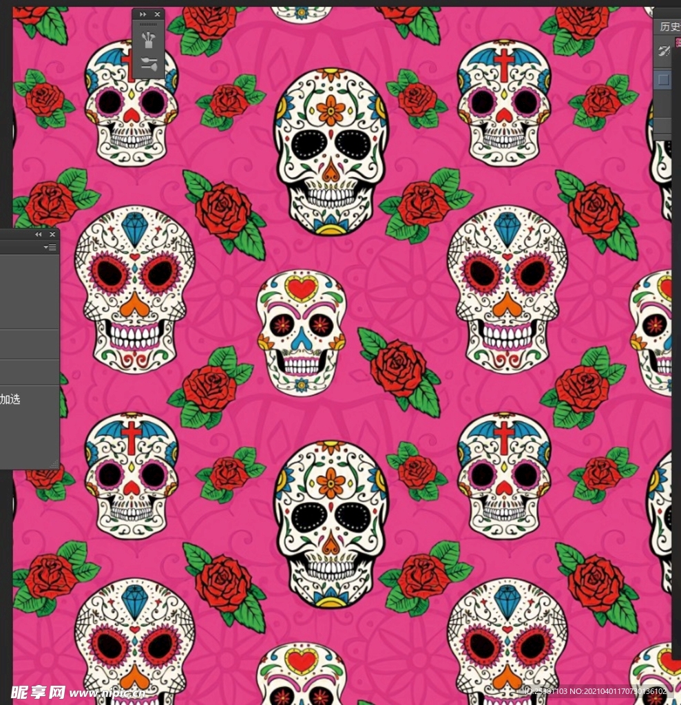 拼接花 大牌 女装 骷髅头