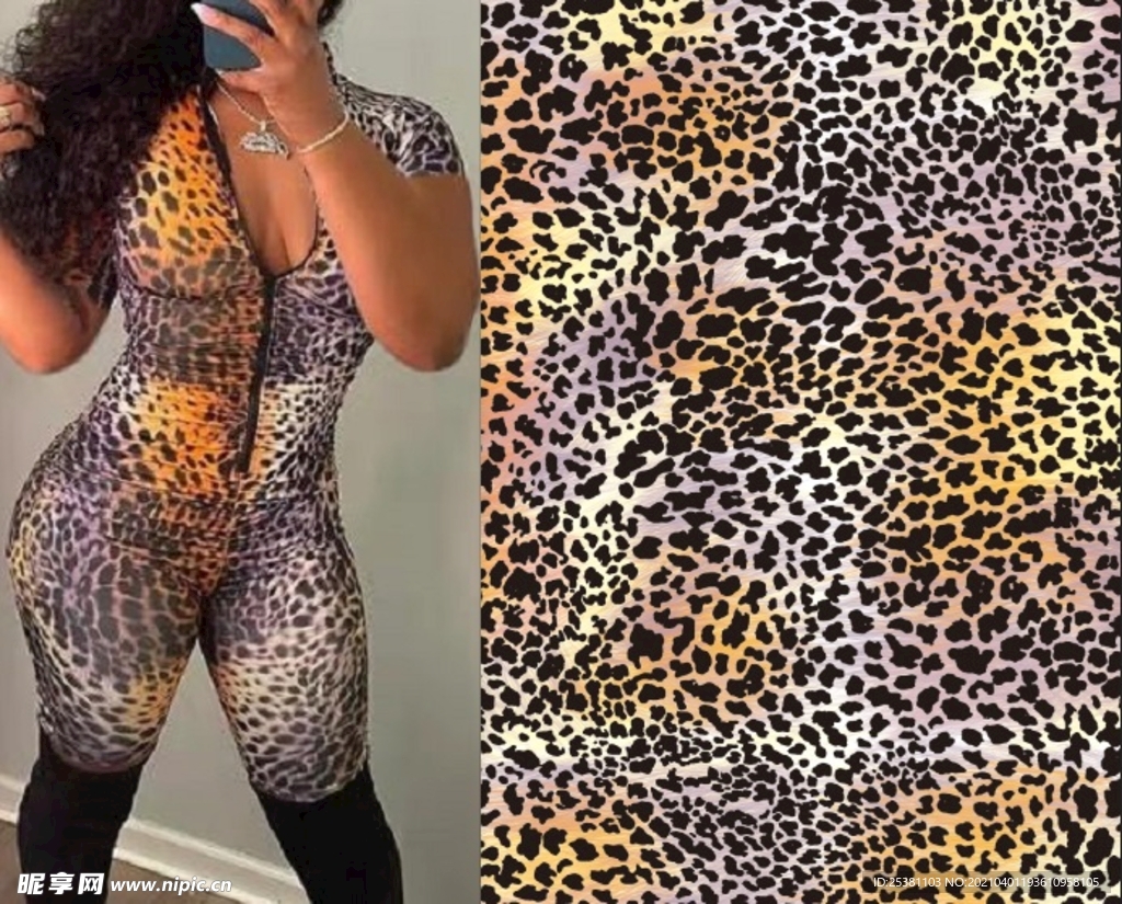 斑马纹 大牌 数码印花 豹纹