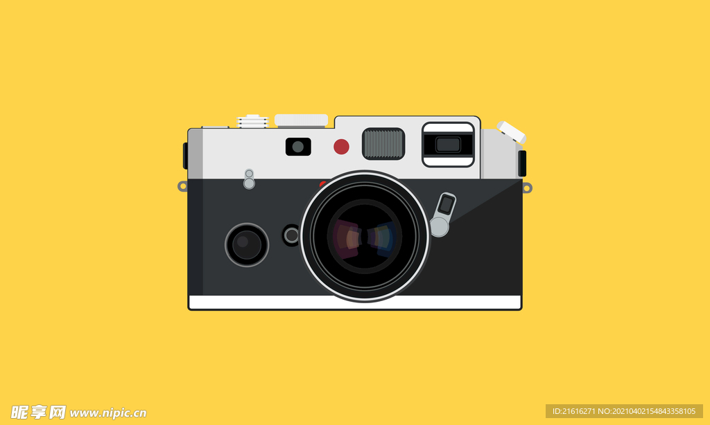 矢量老物件数码相机