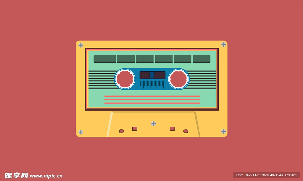矢量老物件电子磁带