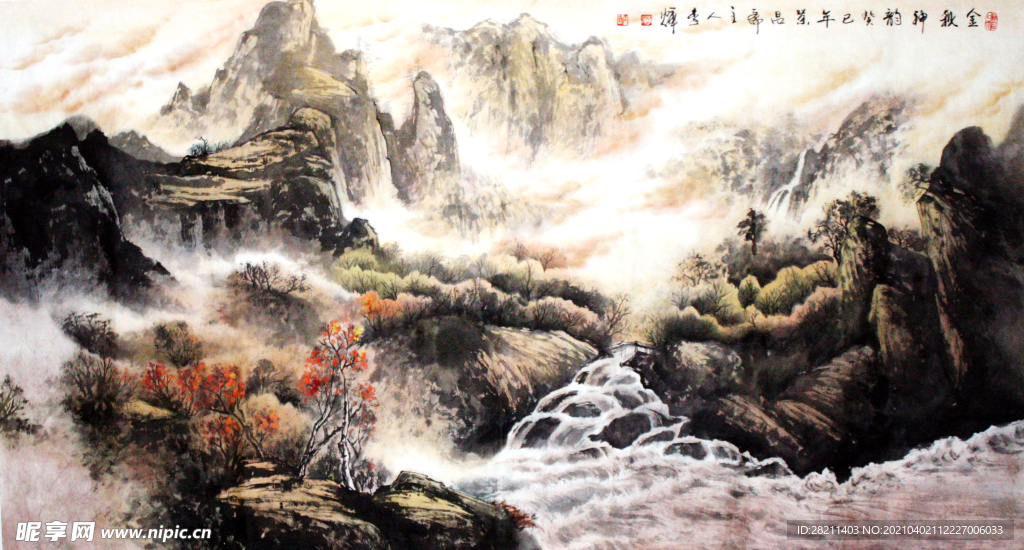 装饰画 花鸟画 新背景墙 瓷砖