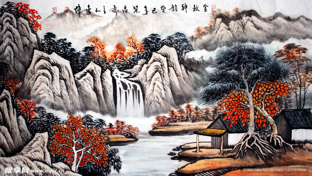 装饰画 花鸟画 新背景墙 山水