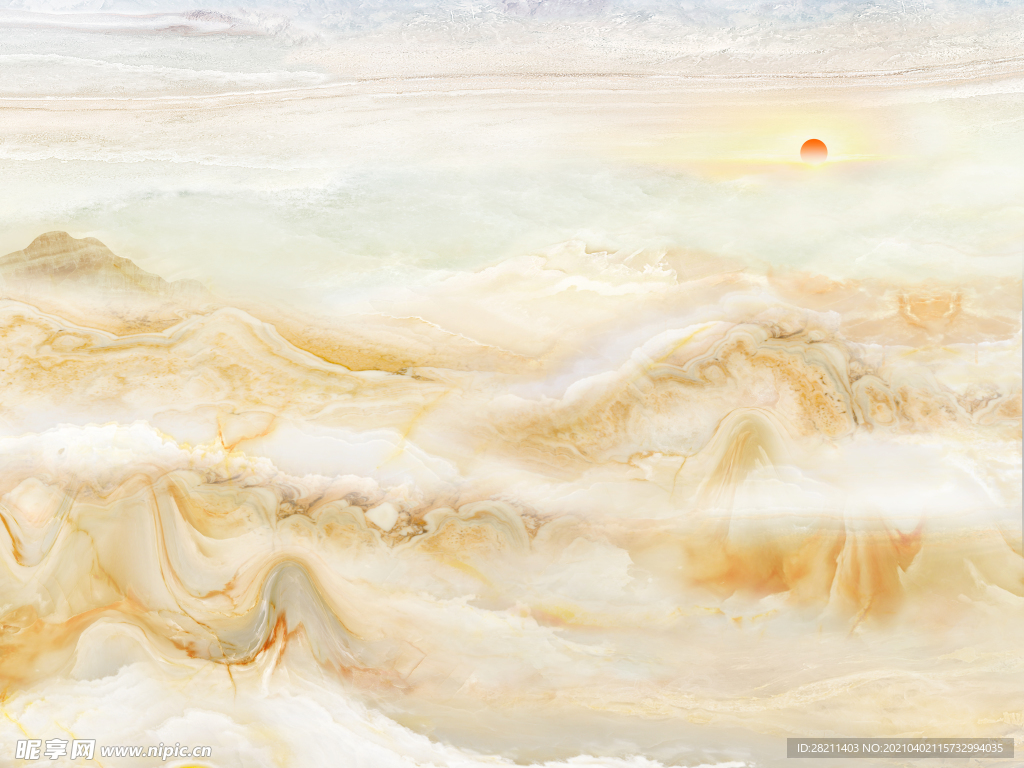 山水画 中式背景墙 装饰画 新