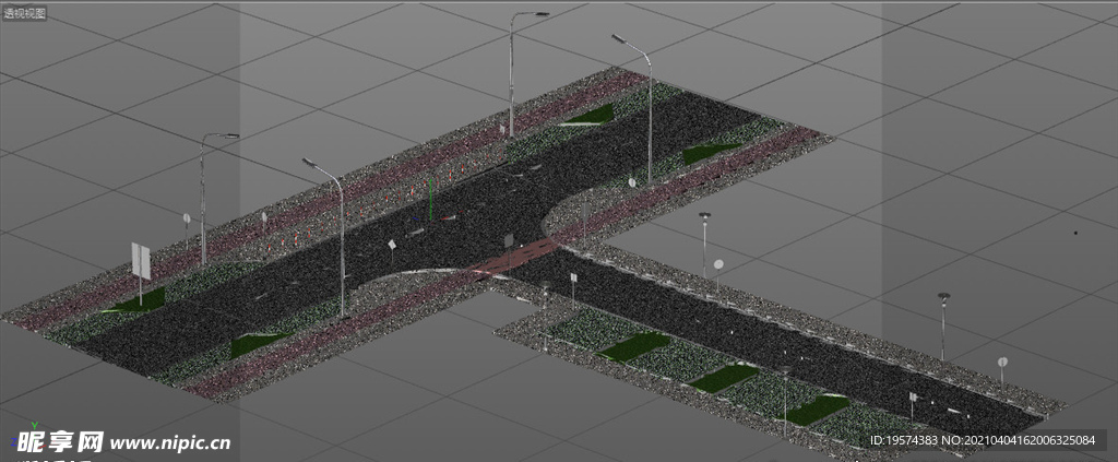 c4d模型街道