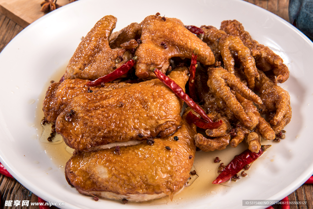 鸡翅 鸡爪 鸡腿 麻鸡 麻辣鸡