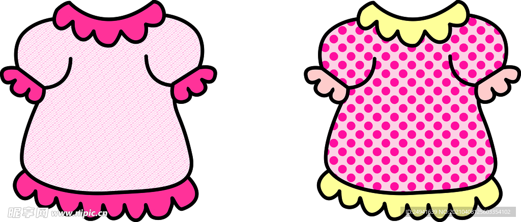 衣服矢量简笔画图标