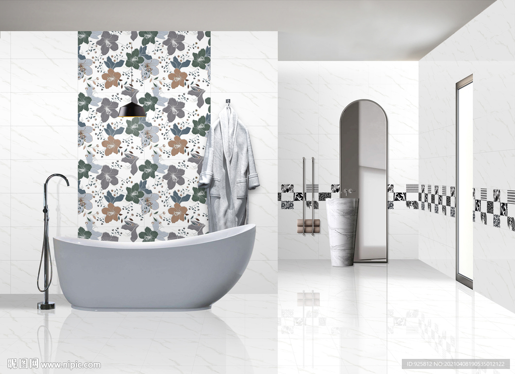 瓷片卫浴铺贴空间