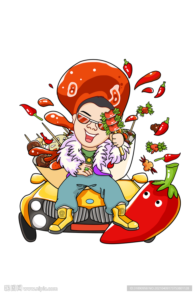 卡通人物 手绘 插画