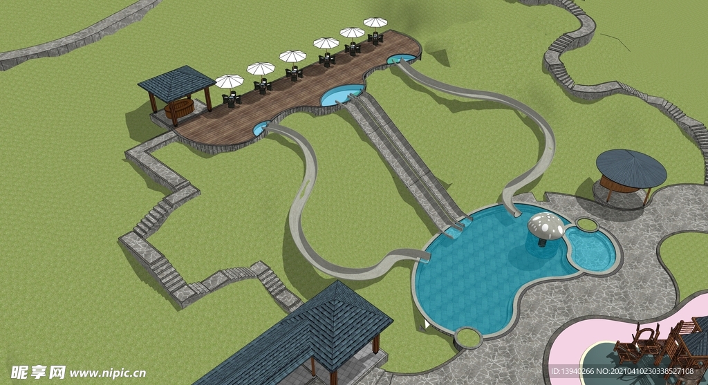 中式温泉度假区