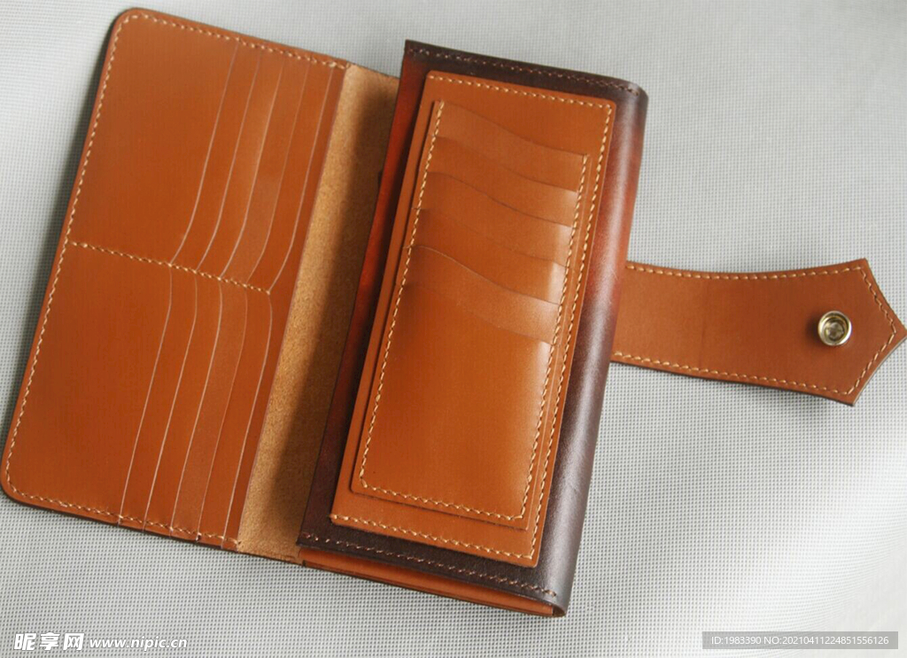 手工皮夹钱夹制作作品