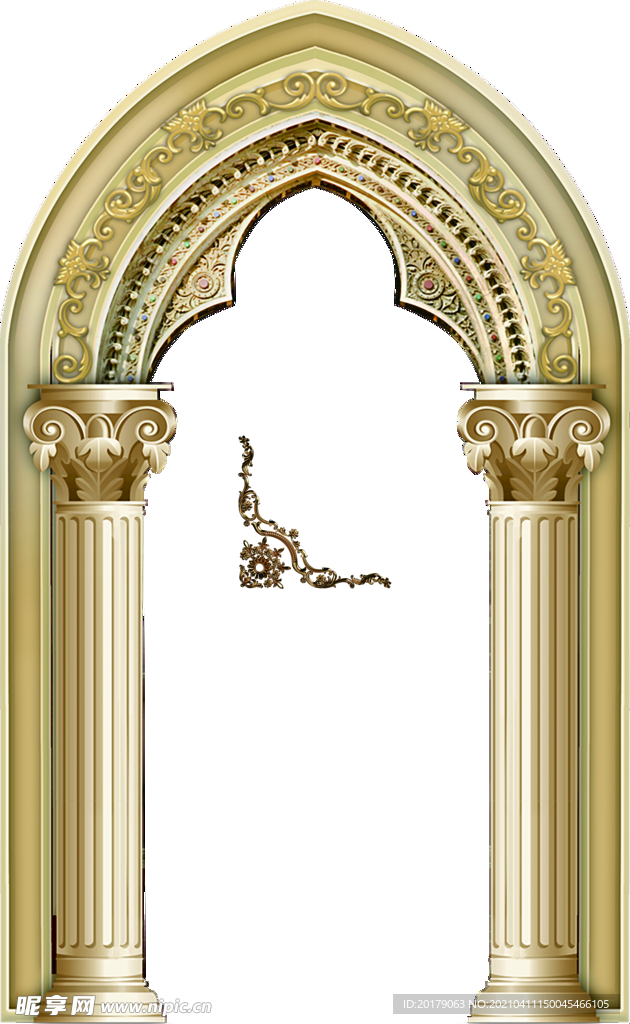 花边 线条 婚礼拱门