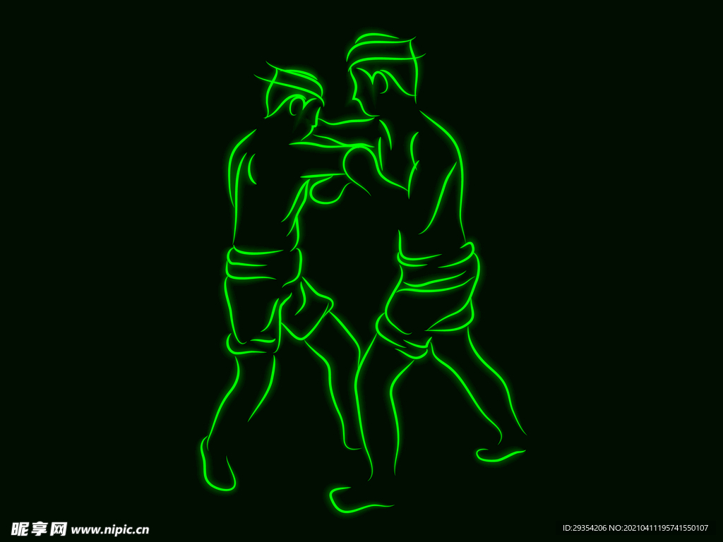 自由搏击对打图片