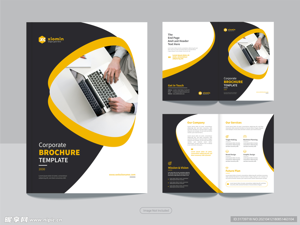 简约黑白单页设计