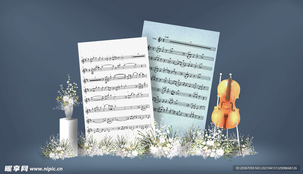 手绘婚礼 花艺 玫瑰 白色花