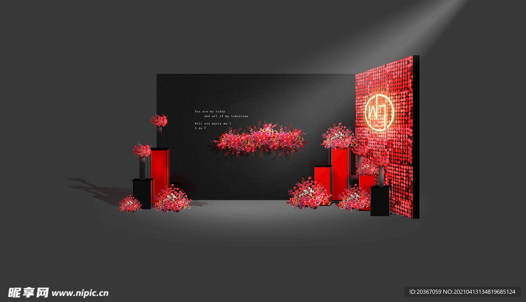 手绘婚礼 花艺 玫瑰 白色花