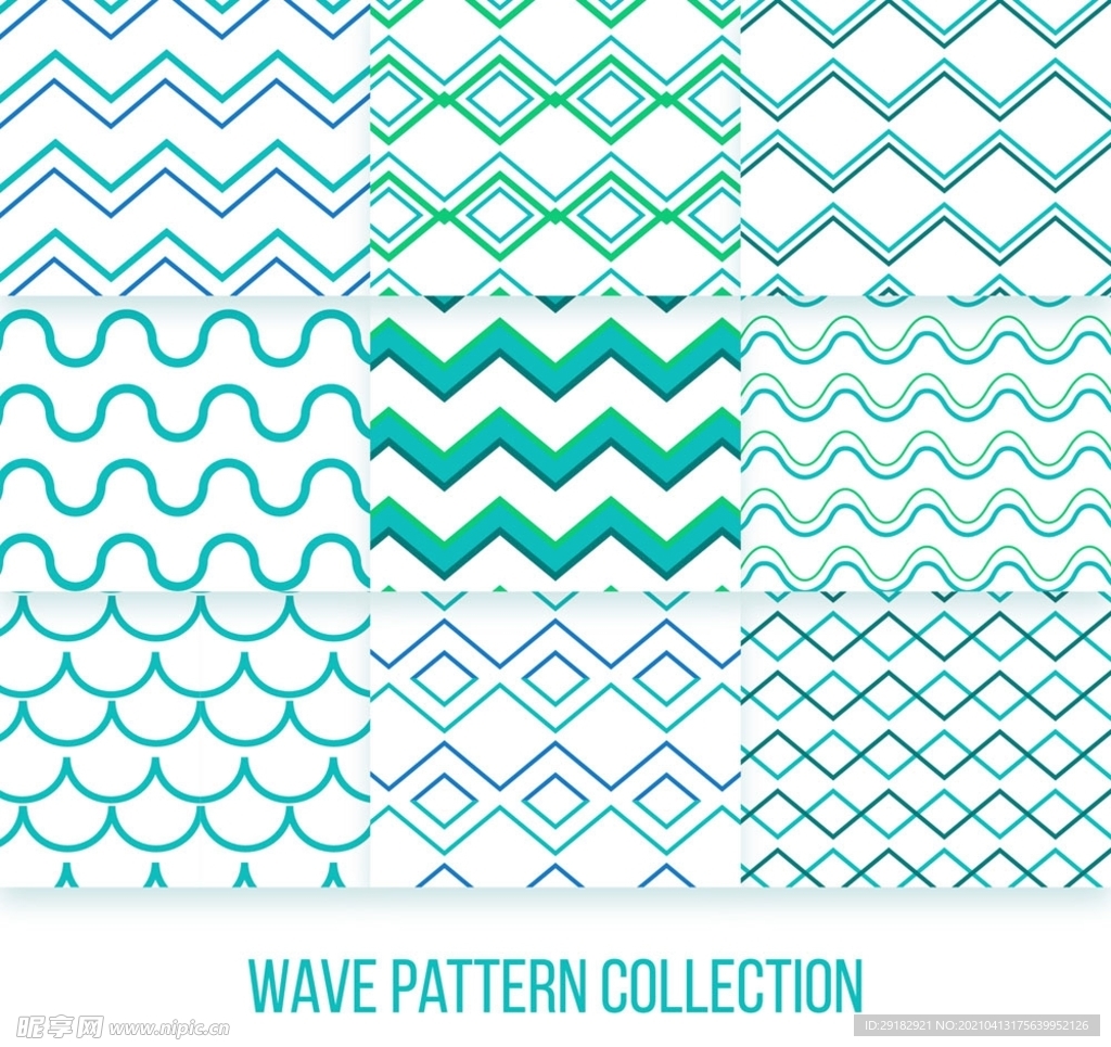 波浪纹背景矢量