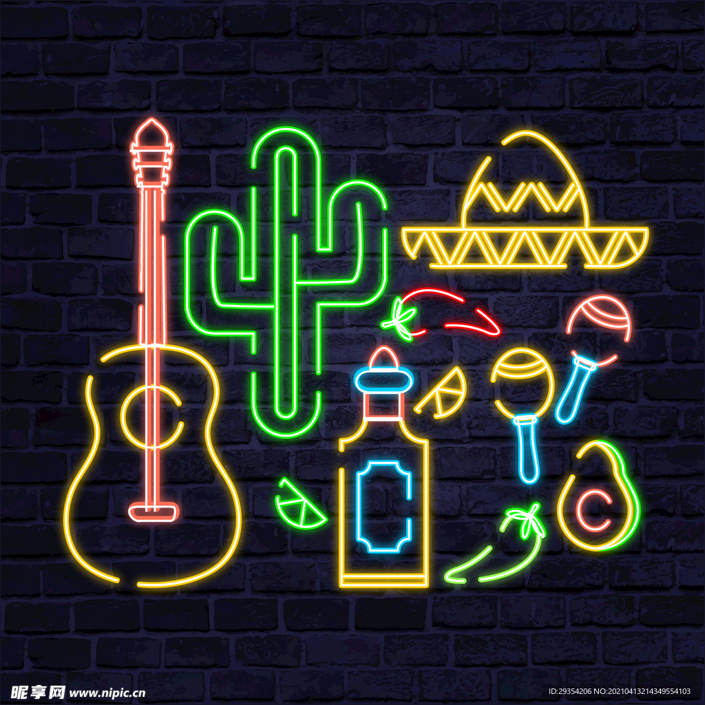 商业娱乐霓虹灯LOGO图片