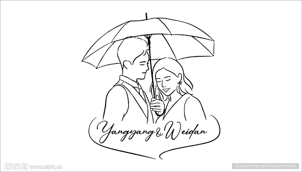 婚礼人头像LOGO