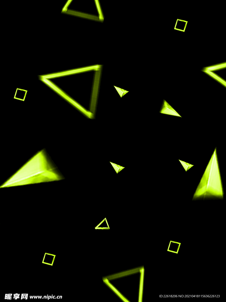 绿色时尚几何图形元素