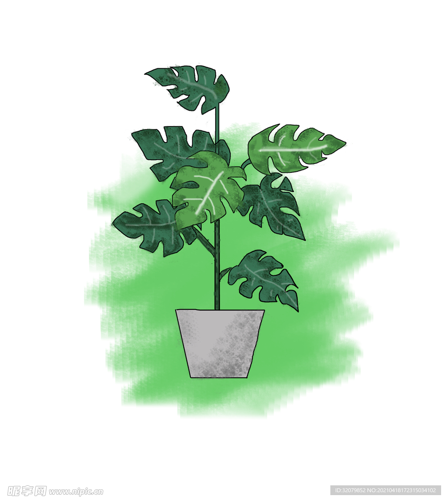 树 植物素材 板绘 手绘