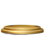 金色电商舞台装饰商品台